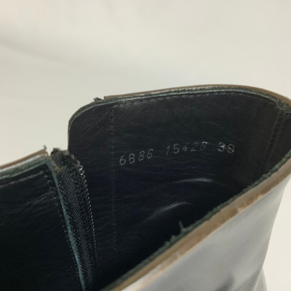 C.doux Menorca Leather Platform Heeled Ankle Boots Black Women's Size 8/8.5 - Picture 7 of 8